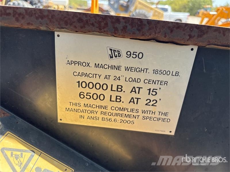 JCB 950 10000 lb 4x2 Rough Terrain Forklift Terrängtruck