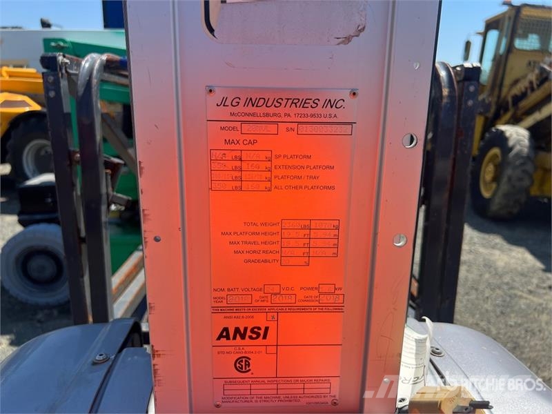 JLG 20MVL Vertical Mast Lift Personel Platformları ve Cephe Asansörleri