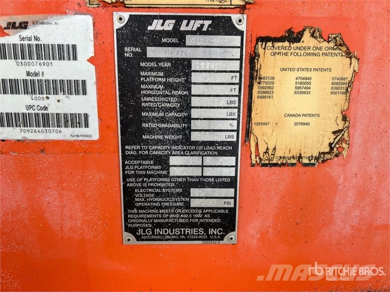 JLG 400S 4WD Diesel Telescopic Boom Lift Teleszkópos emelők