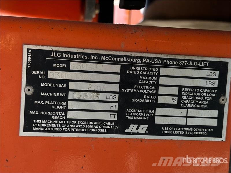 JLG 450AJ 4WD Diesel Articulating Boom Lift 관절형 전동이동 리프트