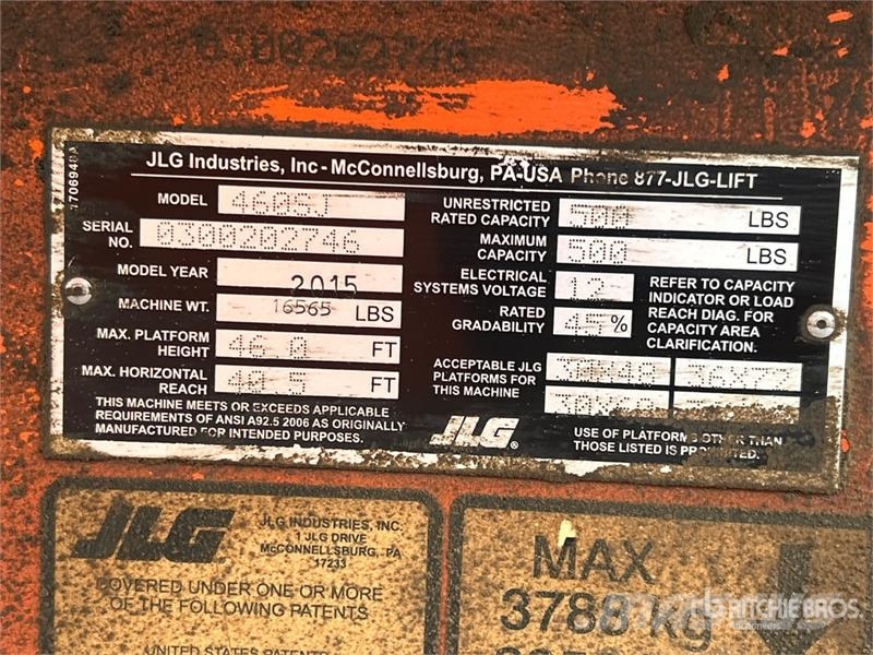 JLG 460SJ 4WD Diesel Telescopic Boom Lift Telescopic boom lifts