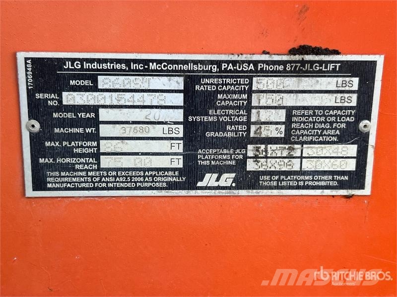 JLG 860SJ 4WD Diesel Telescopic Boom Lift Teleskopske dvižne ploščadi