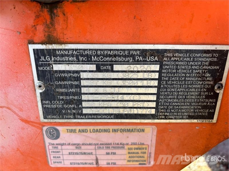 JLG T-350 Towable Lift (Inoperable) Plataformas aéreas montadas em reboque