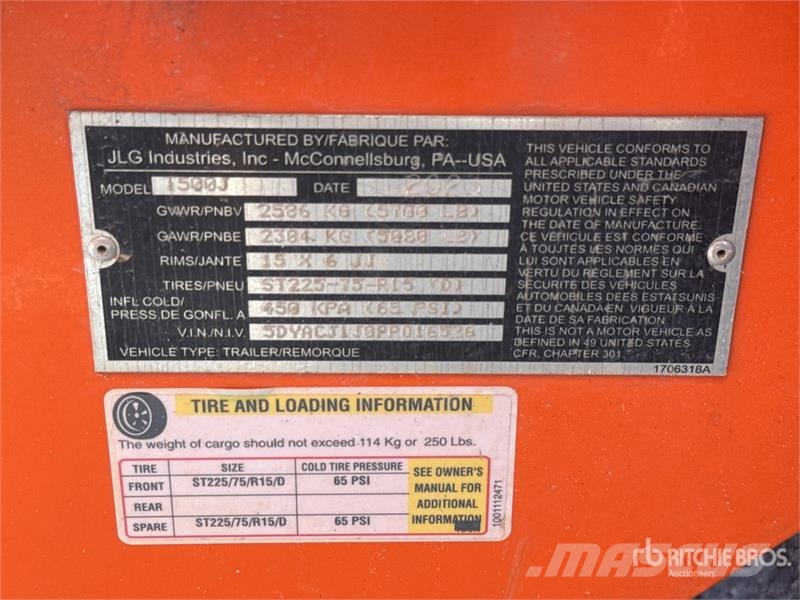 JLG T-350 Towable Lift Plataformas remolcables