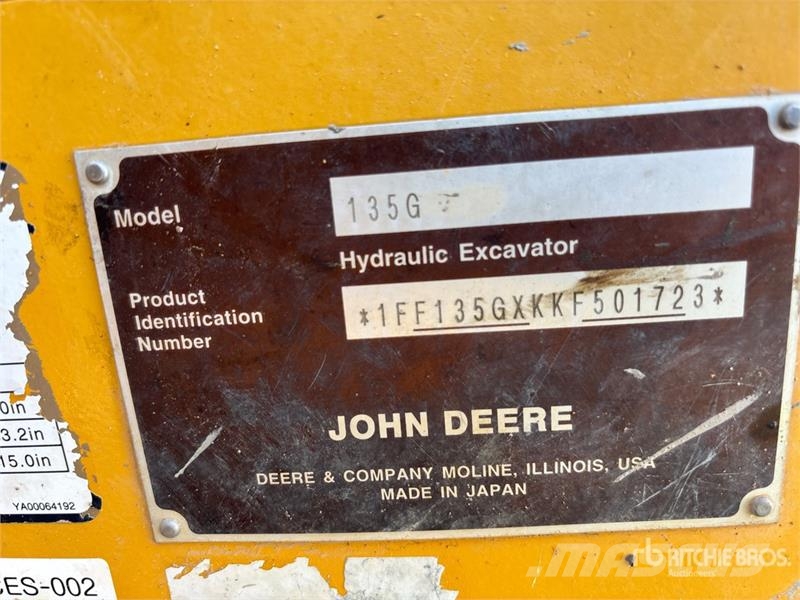 John Deere 135G Гусеничні екскаватори