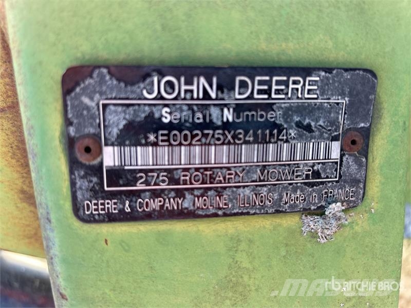 John Deere 275 4 ft 7 in 3-Point Hitch Disc Mower Mowers