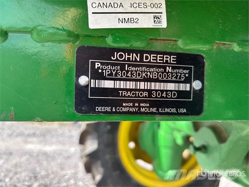 John Deere 3043D 4WD Tractor Traktorji