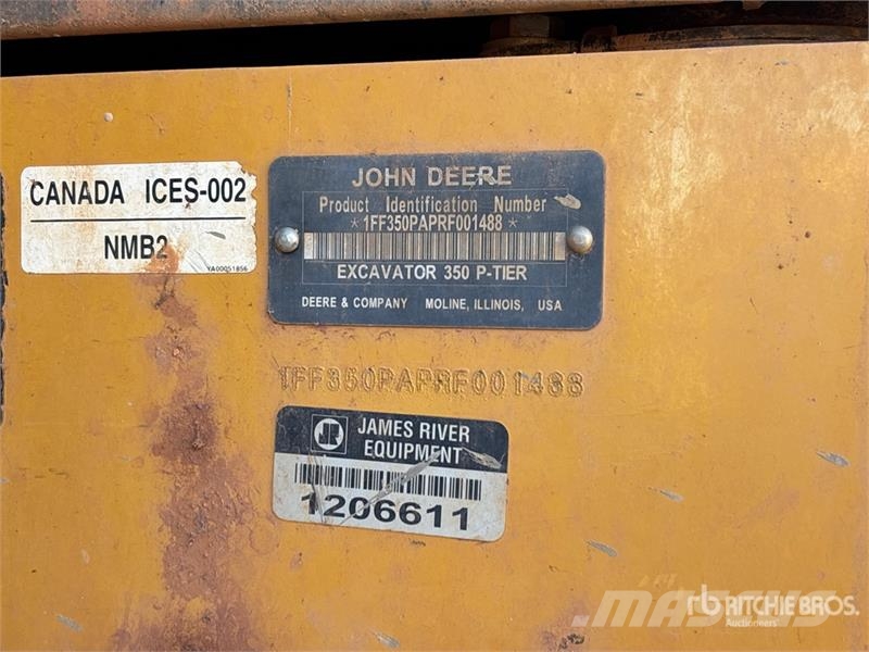 John Deere 350 P-Tier 履帶式 挖土機/掘鑿機/挖掘機