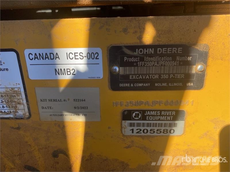 John Deere 350 P-Tier Pásové rýpadlá