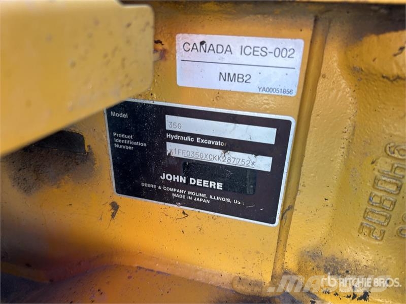 John Deere 35G Minigraafmachines < 7t