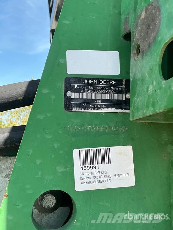 John Deere 437E Trailer Mounted Log Loader Incarcatoare forestiere