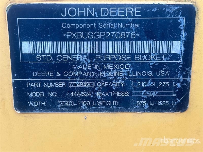 John Deere 444624 100 in 2.75 cyd Q/C General Purpose Wheel L Žlice