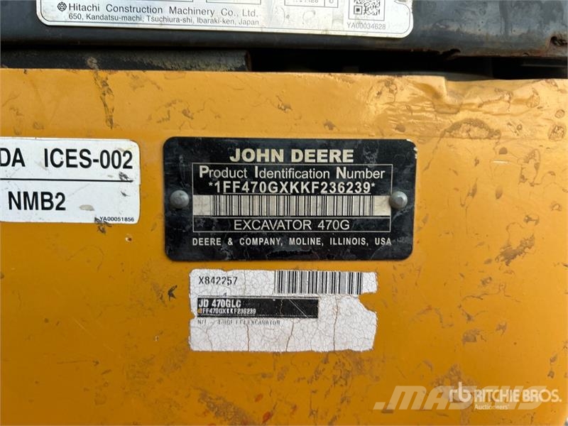 John Deere 470G LC Tracked Excavator Kāpurķēžu ekskavatori