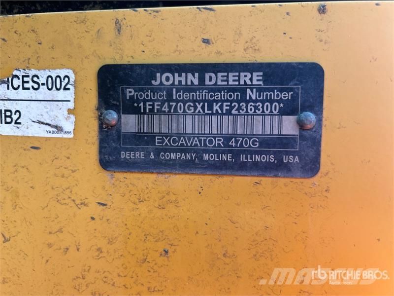 John Deere 470GLC Tracked Excavator حفارات زحافة