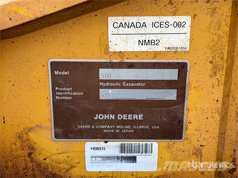 John Deere 50G Miniescavatori