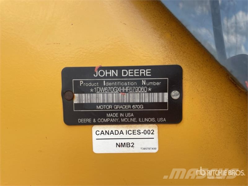 John Deere 670G Motor Grader Veihøvler