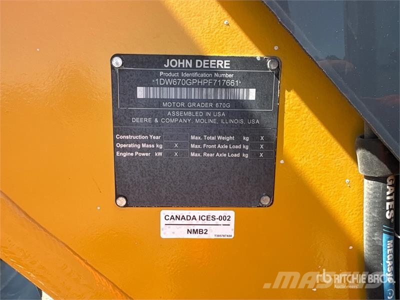 John Deere 670GP Motor Grader معدات تمهيد الطرق