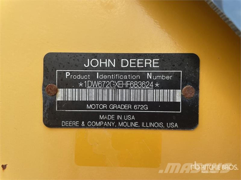 John Deere 672G AWD Motor Grader Veihøvler