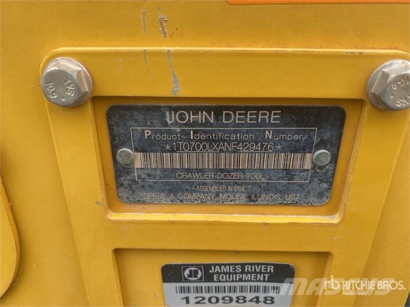John Deere 700L LGP Crawler Dozer Telaketjupuskutraktorit