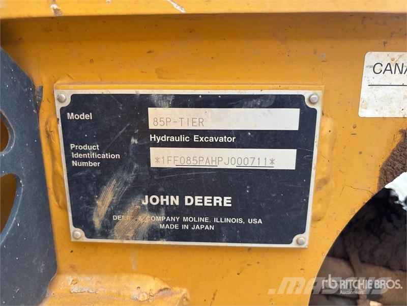 John Deere 85 P-TIER Tracked Excavator Raupenbagger