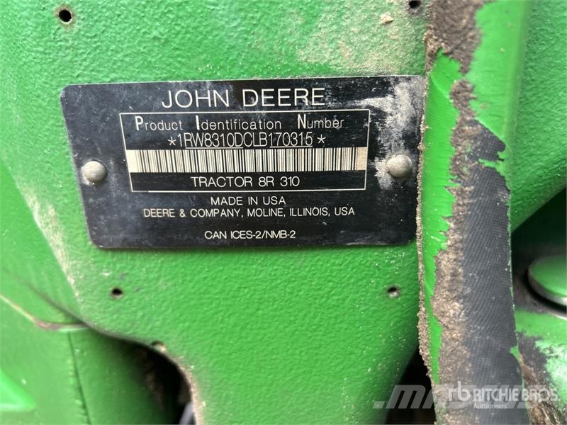 John Deere 8R 310 4WD Tractor 트랙터