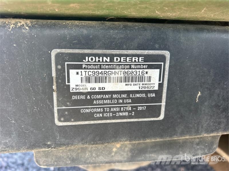 John Deere Z994R ZTrak Zero-Turn Lawn Mower 탑승형 잔디깎기
