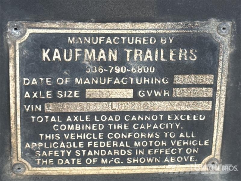 Kauffman Trailers Tri/A 4 Car Open Car Carrier Tra 車両運搬用トレーラー