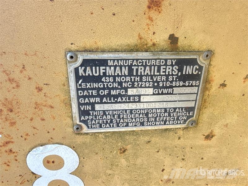 Kaufman 20 ft T/A Equipment Trailer Autonkuljetusperävaunut