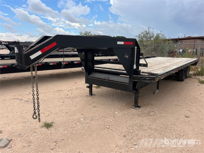 Kearney 24 ft T/A Gooseneck Flatbed Trailer (Inoperable) Platformas/izkraušana no sāniem