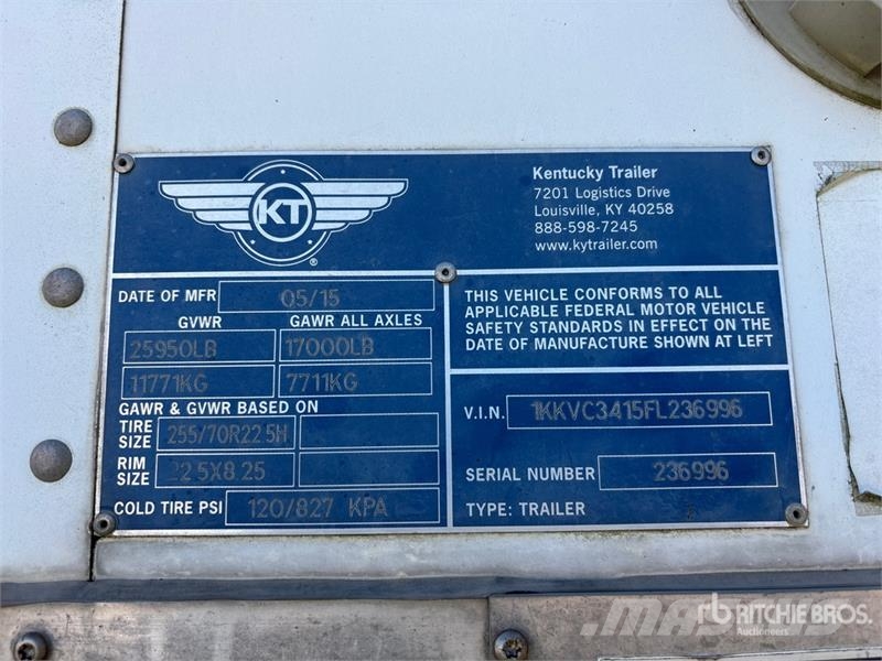 Kent 34 ft x 102 in S/A Van Trailer Anhänger-Kastenaufbau