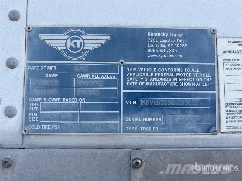  Kentucky 53 ft x 102 in T/A Van Trailer Reboques baú