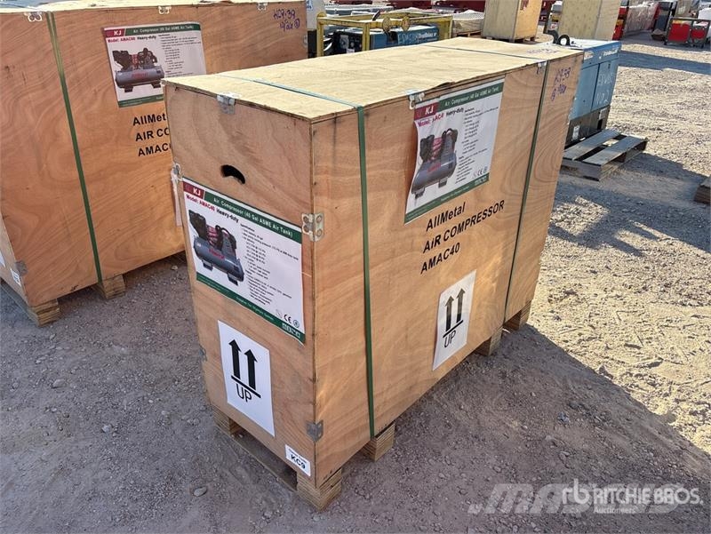 KJ AMAC40 14.5 cfm Skid-Mounted 40 gal Air Compressor Kompresori