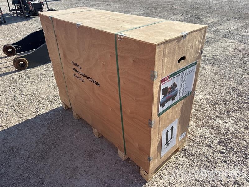 KJ AMAC60 18.5 cfm Skid-Mounted 60 gal Air Compressor Kompressorer