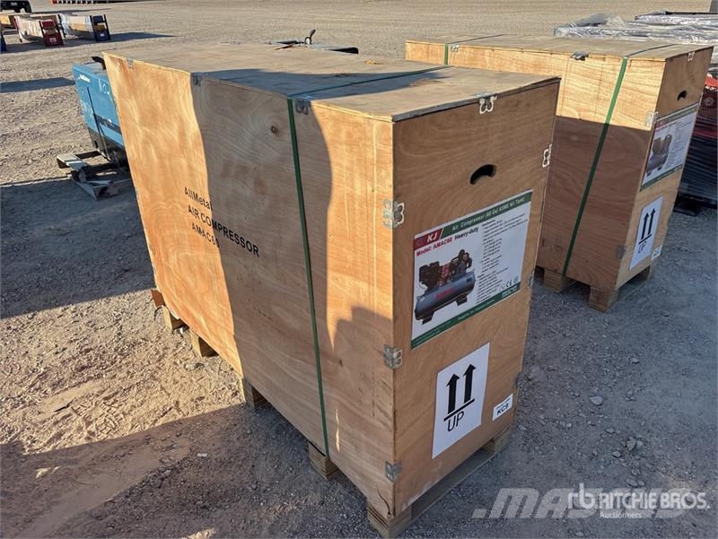 KJ AMAC60 18.5 cfm Skid-Mounted 60 gal Air Compressor Kompresori