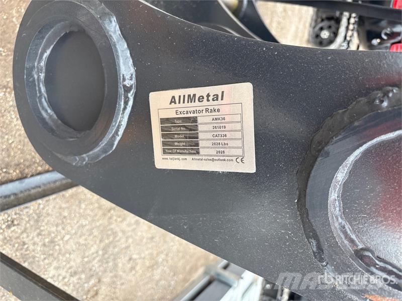 KJ AMK36 65 in Excavator Rake - Fits Cat 336 / 30 - 3 Ranghinatori