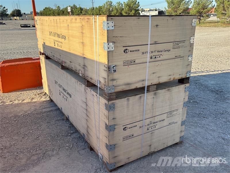 KJ K0039 39 ft x 39 ft Metal Garage Storage Building  Edificación de acero