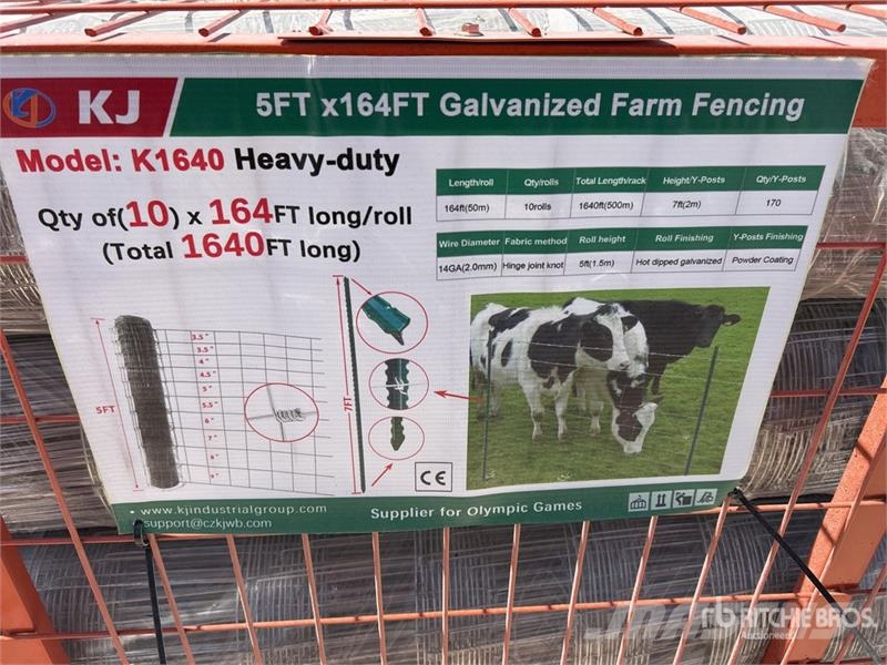 KJ K1640 Galvanized Farm Fencing (Unused) Echipamente pentru garduri