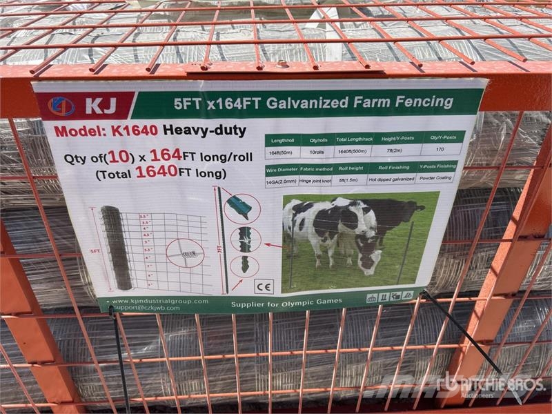 KJ K1640 Galvanized Farm Fencing (Unused) Echipamente pentru garduri