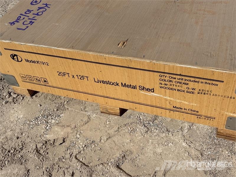 KJ K1912 20 ft x 12 ft Metal Livestock Shelter (Unuse 기타 축산 기계 및 부속품