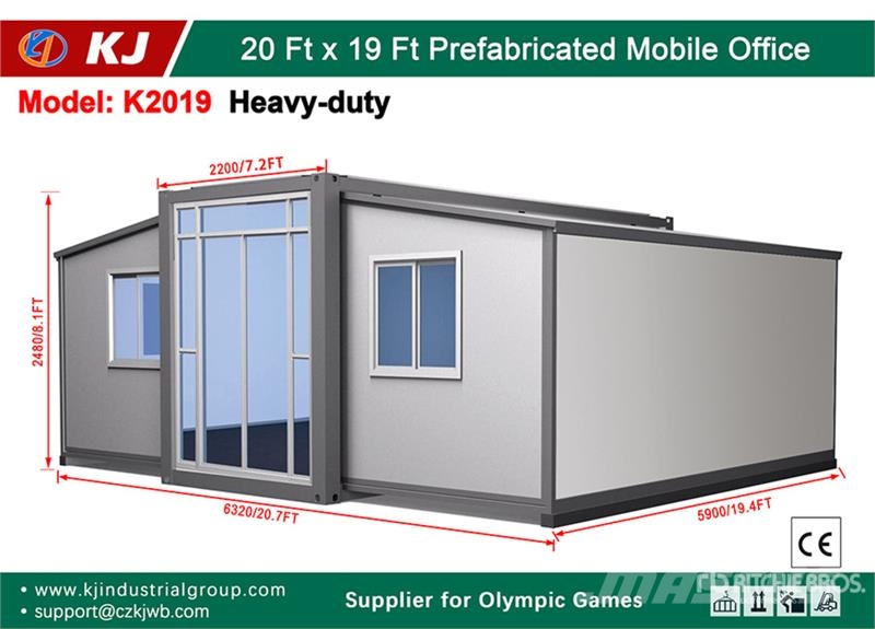 KJ K2019 20 ft x 19 ft Prefabricated Mobile Office (U Outros Florestal