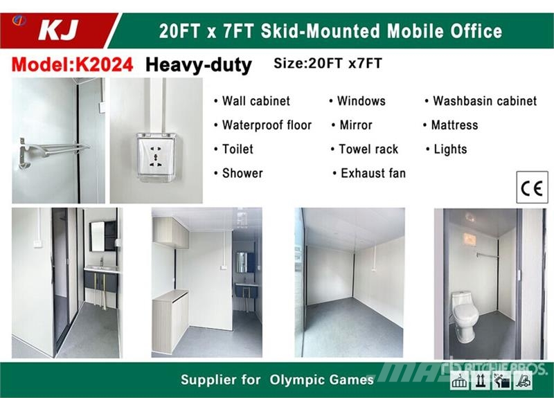 KJ K2024 20 ft x 7 ft Skid-Mounted Mobile Office (Unu معدات البناء - غير ذلك