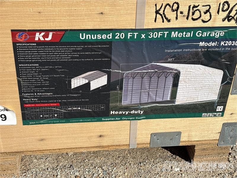 KJ K2030 20 ft x 30 ft Carport (Unused) Teraskonstruktsiooniga ehitised