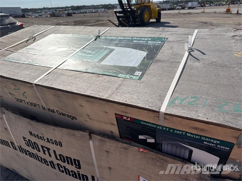 KJ K2030 20 ft x 30 ft Enclosed Carport (Unused) 鉄骨建造物