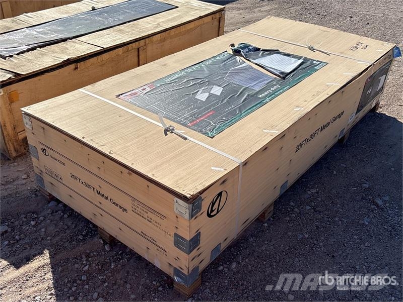KJ K2030 20 ft x 30 ft Metal Carport (Unused) Estruturas de aço