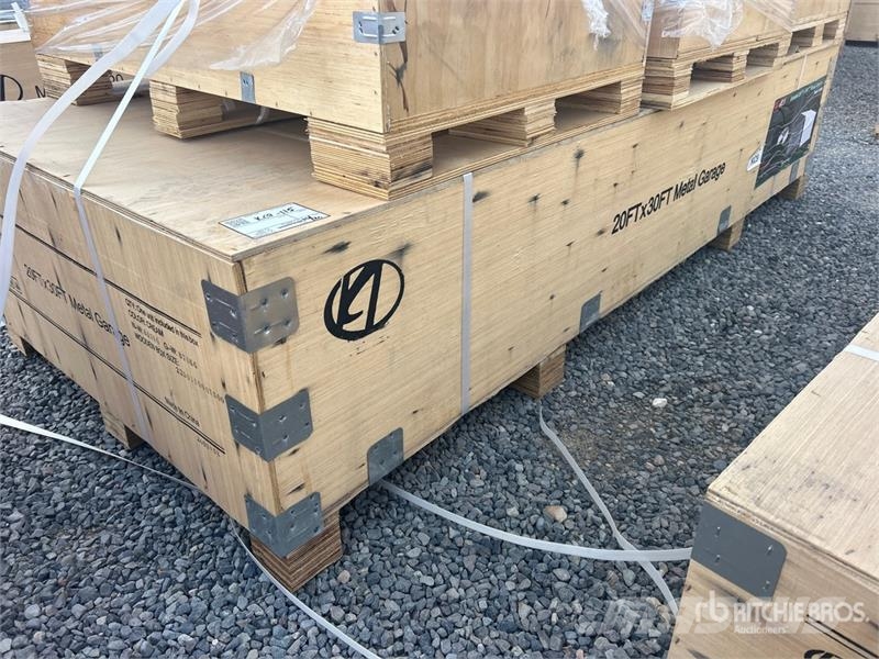 KJ K2030 20 ft x 30 ft Enclosed Carport (Unused) Stahlrahmenaufbauten