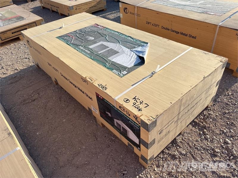 KJ K2223 23 ft x 22 ft Double Garage Metal Storage Bu Edificación de acero