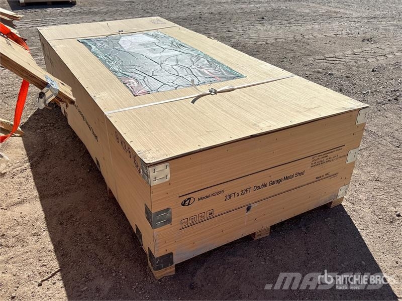 KJ K2223 23 ft x 22 ft Double Garage Metal Storage Bu Stalen constructies