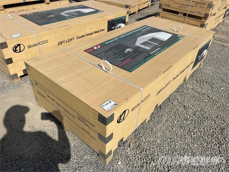 KJ K2223 23 ft x 22 ft Double Garage Metal Storage Bu Teräsrunkorakennukset