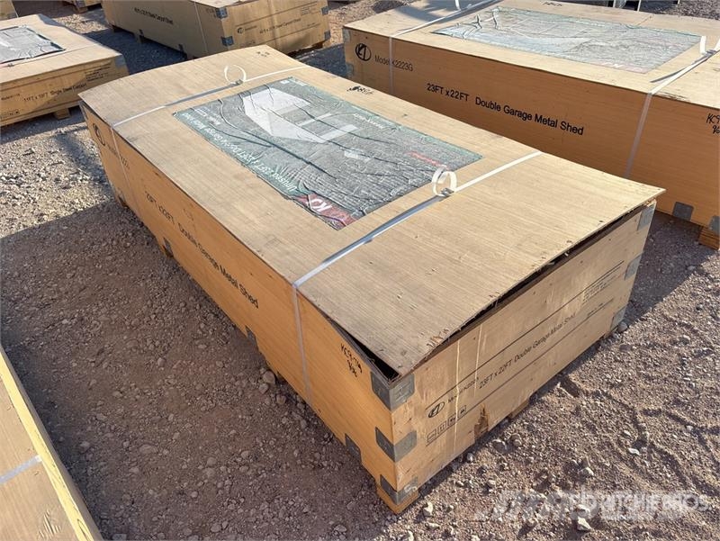 KJ K2223 23 ft x 22 ft Double Garage Metal Storage Bu Steel frame buildings