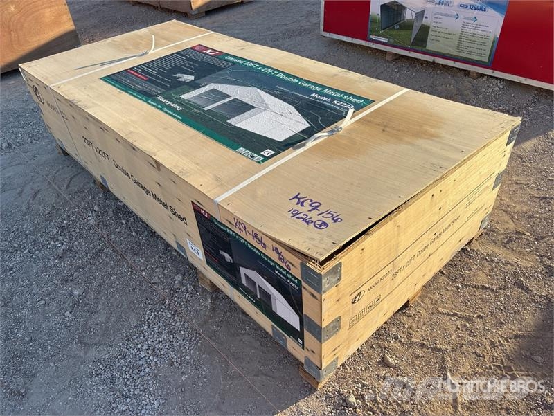 KJ K2223 23 ft x 22 ft Double Garage Metal Shed (Unus Jeklene gradbene konstrukcije